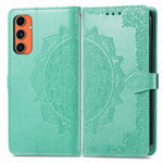 Custodia per telefono in pelle goffrata Mandala Flower, For Samsung Galaxy S25 Ultra 5G, For Samsung Galaxy C55, For Samsung Galaxy M55, For Samsung Galaxy S24 Ultra 5G