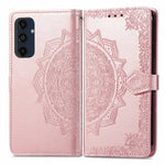 Custodia per telefono in pelle goffrata Mandala Flower, For Samsung Galaxy S25 Ultra 5G, For Samsung Galaxy C55, For Samsung Galaxy M55, For Samsung Galaxy S24 Ultra 5G