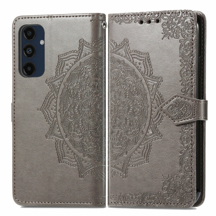 Custodia per telefono in pelle goffrata Mandala Flower, For Samsung Galaxy S25 Ultra 5G, For Samsung Galaxy C55, For Samsung Galaxy M55, For Samsung Galaxy S24 Ultra 5G
