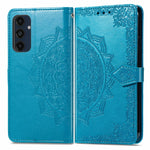 Custodia per telefono in pelle goffrata Mandala Flower, For Samsung Galaxy S25 Ultra 5G, For Samsung Galaxy C55, For Samsung Galaxy M55, For Samsung Galaxy S24 Ultra 5G