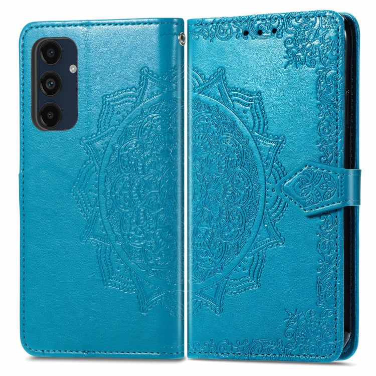 Custodia per telefono in pelle goffrata Mandala Flower, For Samsung Galaxy S25 Ultra 5G, For Samsung Galaxy C55, For Samsung Galaxy M55, For Samsung Galaxy S24 Ultra 5G