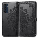 Custodia per telefono in pelle goffrata Mandala Flower, For Samsung Galaxy S25 Ultra 5G, For Samsung Galaxy C55, For Samsung Galaxy M55, For Samsung Galaxy S24 Ultra 5G