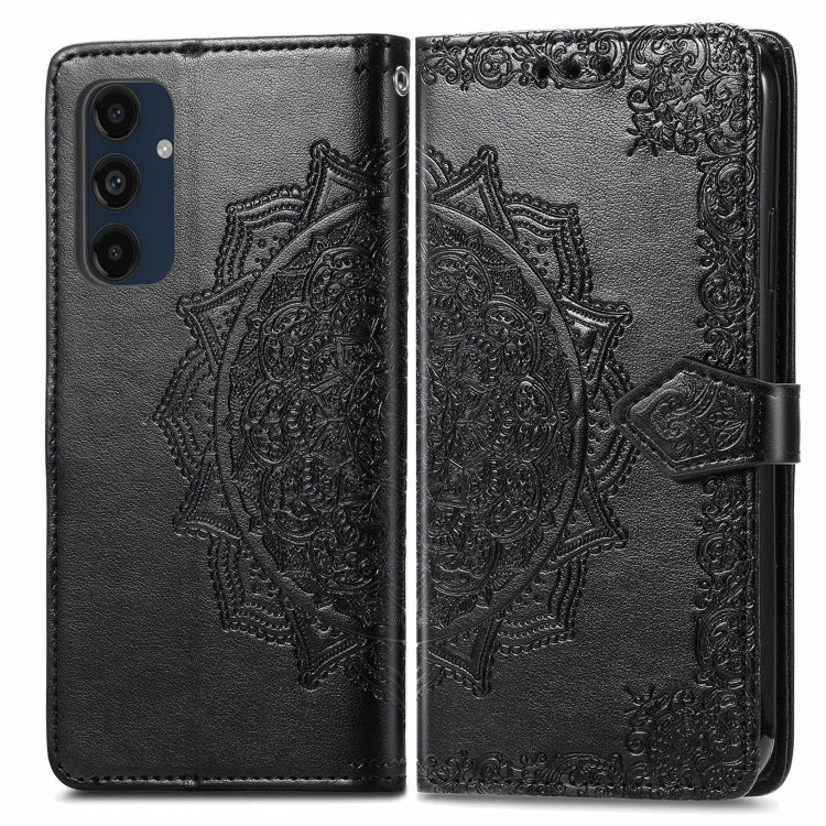 Custodia per telefono in pelle goffrata Mandala Flower, For Samsung Galaxy S25 Ultra 5G, For Samsung Galaxy C55, For Samsung Galaxy M55, For Samsung Galaxy S24 Ultra 5G