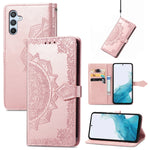 Custodia per telefono in pelle goffrata Mandala Flower, For Samsung Galaxy A26, For Samsung Galaxy A36 5G, For Samsung Galaxy S25 5G, For Samsung Galaxy S25+ 5G