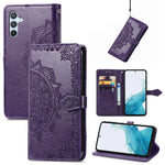 Custodia per telefono in pelle goffrata Mandala Flower, For Samsung Galaxy A26, For Samsung Galaxy A36 5G, For Samsung Galaxy S25 5G, For Samsung Galaxy S25+ 5G