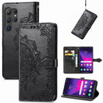 Custodia per telefono in pelle goffrata Mandala Flower, For Samsung Galaxy S25 Ultra 5G, For Samsung Galaxy C55, For Samsung Galaxy M55, For Samsung Galaxy S24 Ultra 5G