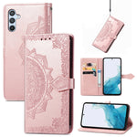 Custodia per telefono in pelle goffrata Mandala Flower, For Samsung Galaxy A57 5G, For Samsung Galaxy A37 5G, For Samsung Galaxy S25 Edge 5G, For Samsung Galaxy A56 5G