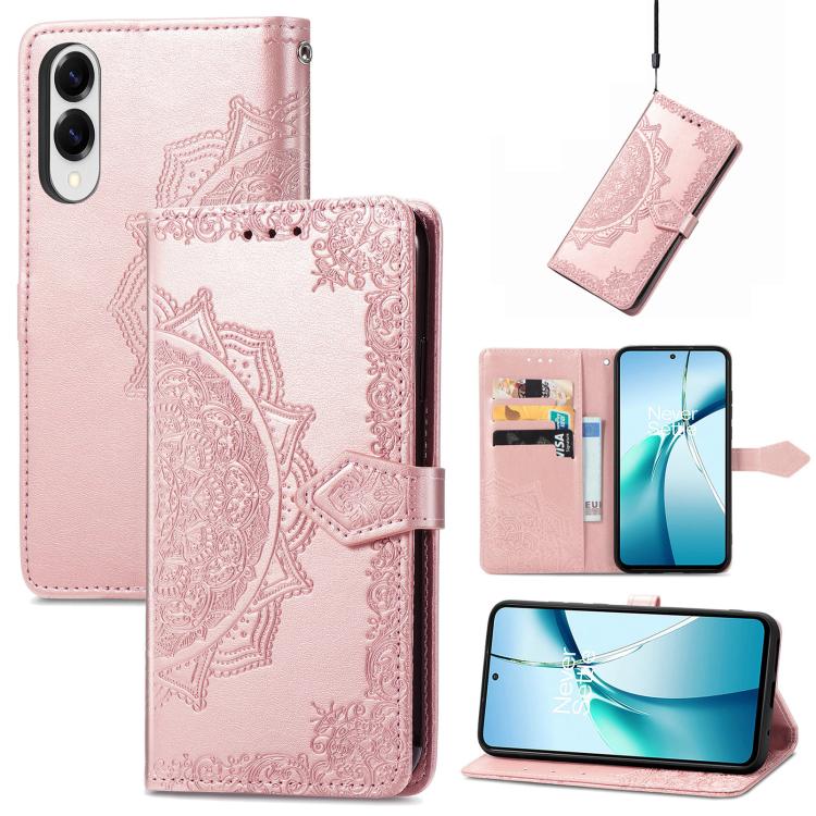 Custodia per telefono in pelle goffrata Mandala Flower, For Samsung Galaxy A57 5G, For Samsung Galaxy A37 5G, For Samsung Galaxy S25 Edge 5G, For Samsung Galaxy A56 5G