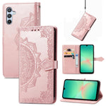 Custodia per telefono in pelle goffrata Mandala Flower, For Samsung Galaxy A26, For Samsung Galaxy A36 5G, For Samsung Galaxy S25 5G, For Samsung Galaxy S25+ 5G