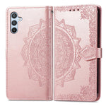 Custodia per telefono in pelle goffrata Mandala Flower, For Samsung Galaxy A26, For Samsung Galaxy A36 5G, For Samsung Galaxy S25 5G, For Samsung Galaxy S25+ 5G