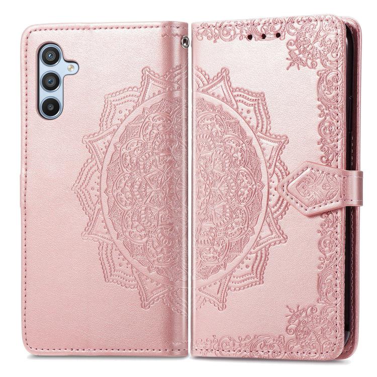 Custodia per telefono in pelle goffrata Mandala Flower, For Samsung Galaxy A26, For Samsung Galaxy A36 5G, For Samsung Galaxy S25 5G, For Samsung Galaxy S25+ 5G