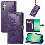 Custodia per telefono in pelle goffrata Mandala Flower, For Samsung Galaxy A26, For Samsung Galaxy A36 5G, For Samsung Galaxy S25 5G, For Samsung Galaxy S25+ 5G