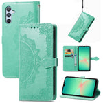 Custodia per telefono in pelle goffrata Mandala Flower, For Samsung Galaxy A26, For Samsung Galaxy A36 5G, For Samsung Galaxy S25 5G, For Samsung Galaxy S25+ 5G