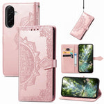 Custodia per telefono in pelle goffrata Mandala Flower, For Samsung Galaxy A57 5G, For Samsung Galaxy A37 5G, For Samsung Galaxy S25 Edge 5G, For Samsung Galaxy A56 5G
