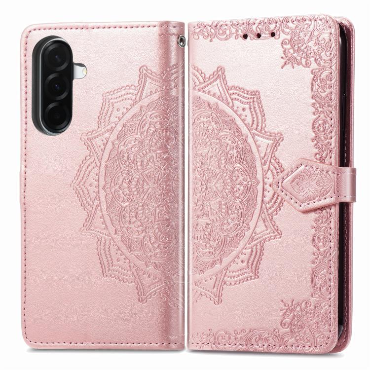 Custodia per telefono in pelle goffrata Mandala Flower, For Samsung Galaxy A57 5G, For Samsung Galaxy A37 5G, For Samsung Galaxy S25 Edge 5G, For Samsung Galaxy A56 5G