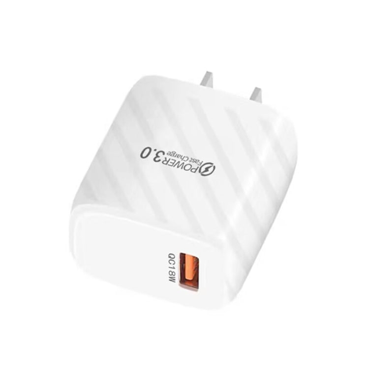 Caricabatterie rapido USB QC3.0 18W con presa americana