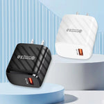 Caricabatterie rapido USB QC3.0 18W con presa americana