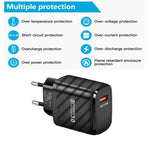 Caricatore rapido USB 3.0 QC3.0 18W con presa europea