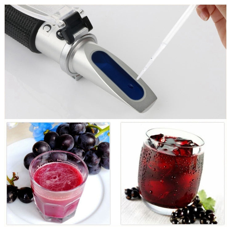 Alcohol Refractometer Sugar Grape Wine Concentration 0~25% Alcohol 0~40% Brix Tester ATC Meter Portable Instrument RZ121