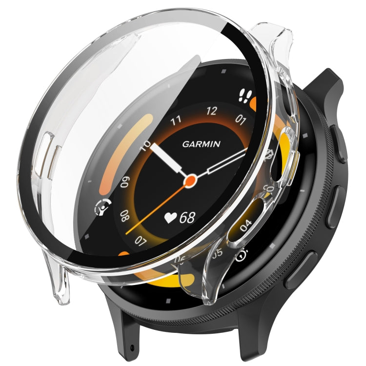 Custodia protettiva per orologio integrata in PC + pellicola temperata, For Garmin Venu 3