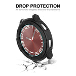ENKAY Hat-Prince 2 in 1 Custodia per orologio in TPU Armor + Proteggi schermo in vetro temperato da 0,2 mm 9H, For Samsung Galaxy Watch6 Classic 47mm, For Samsung Galaxy Watch6 Classic 43mm