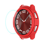 ENKAY Hat-Prince 2 in 1 Custodia per orologio in TPU Armor + Proteggi schermo in vetro temperato da 0,2 mm 9H, For Samsung Galaxy Watch6 Classic 47mm, For Samsung Galaxy Watch6 Classic 43mm