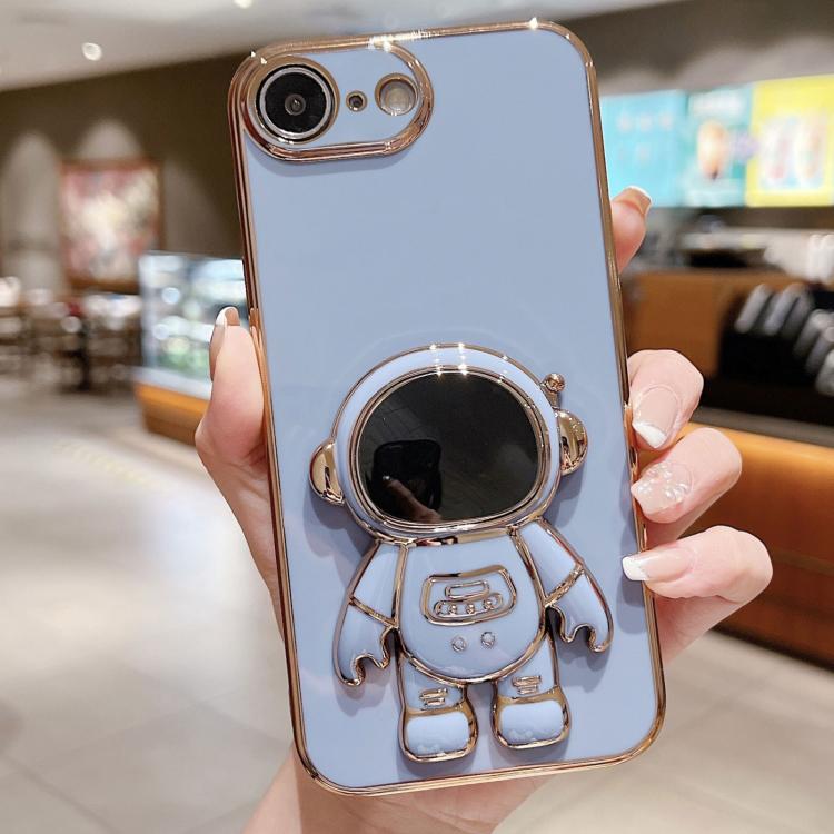Custodia per telefono con supporto per astronauta galvanico, For iPhone 17e / 16e, For iPhone 17 Pro Max, For iPhone 17 Pro, For iPhone 17