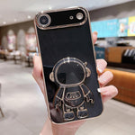 Custodia per telefono con supporto per astronauta galvanico, For iPhone Air, For iPhone 16 Pro Max, For iPhone 16 Pro, For iPhone 16 Plus