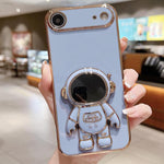 Custodia per telefono con supporto per astronauta galvanico, For iPhone Air, For iPhone 16 Pro Max, For iPhone 16 Pro, For iPhone 16 Plus