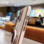 Custodia per telefono con supporto per astronauta galvanico, For iPhone 15