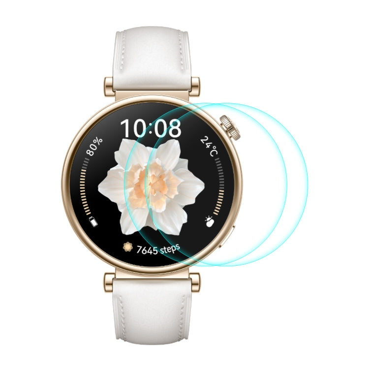 2 pellicole protettive per schermo in vetro temperato ENKAY Hat-Prince da 0,2 mm 9H, For Huawei Watch GT 5 46mm, For Huawei Watch GT 5 41mm, For Huawei Watch GT 4 46mm, For Huawei Watch GT 4 41mm
