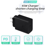 Caricabatterie rapido USB-C 45W con cavo Type-C 1 metro