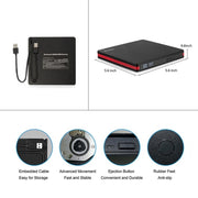 BT669 USB3.0 Lettore masterizzatore CD/DVD per laptop Custodia per unità ottica Custodia per unità DVD esterna, BT669