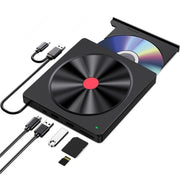 052 Masterizzatore DVD USB + tipo C Scheda SD/TF leggibile Registratore DVD-RW Unità ottica esterna per PC, 052