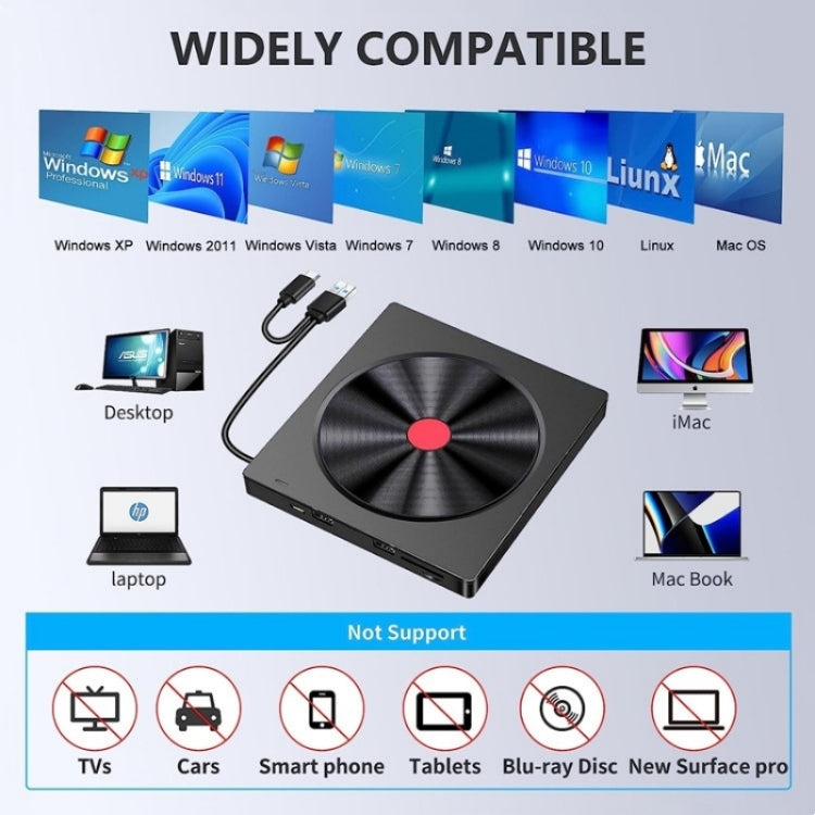 Masterizzatore DVD esterno USB Tipo C per PC