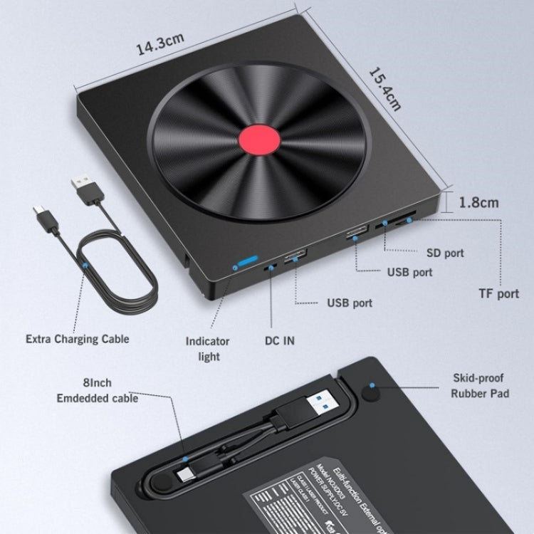 Masterizzatore DVD esterno USB Tipo C per PC