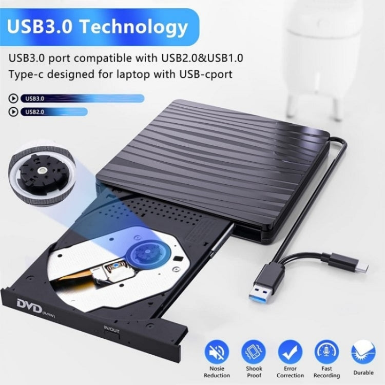 Masterizzatore DVD portatile BT689 Lettore CD con unità ottica esterna Win10 Registratore con unità ottica USB, BT689