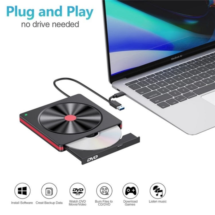 Masterizzatore DVD esterno USB Type-C compatibile Windows e Mac