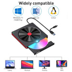 Masterizzatore DVD esterno USB Type-C compatibile Windows e Mac