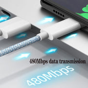 XJ-98 Cavo dati di ricarica rapida USB-C/da tipo C a tipo C da 1 m e 35 W per iPhone serie 15/serie iPad, 35W
