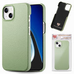 Custodia per telefono con retro in pelle Litchi Oil Edge, For iPhone 15