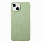 Custodia per telefono con retro in pelle Litchi Oil Edge, For iPhone 15