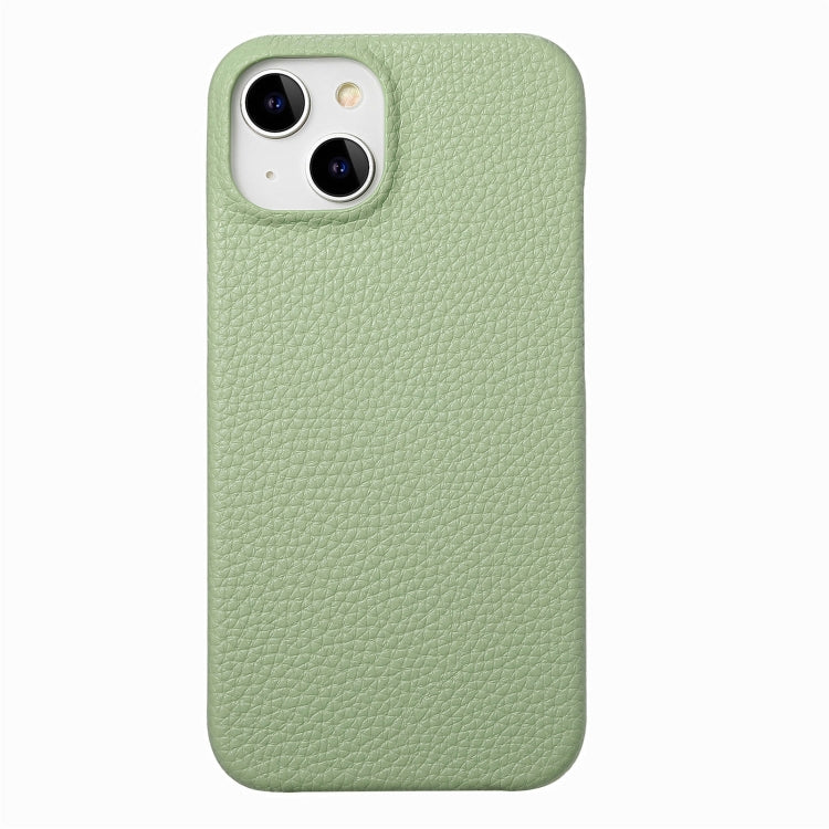 Custodia per telefono con retro in pelle Litchi Oil Edge, For iPhone 15