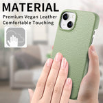 Custodia per telefono con retro in pelle Litchi Oil Edge, For iPhone 15