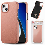 Custodia per telefono con retro in pelle Litchi Oil Edge, For iPhone 15