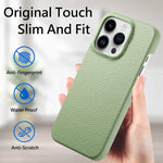 Custodia iPhone 15 Plus retro in pelle Litchi Oil Edge