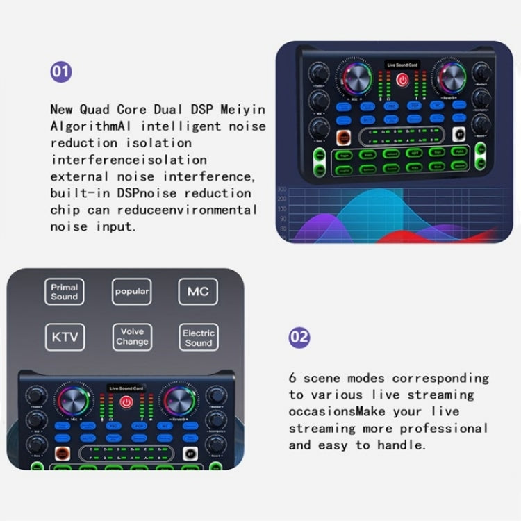 Mixer audio da scrivania X60 con effetti sonori