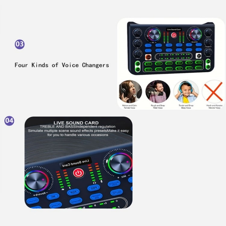 Mixer audio da scrivania X60 con effetti sonori