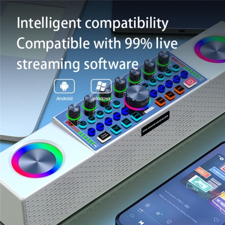Subwoofer stereo Bluetooth 5W con microfono e app live