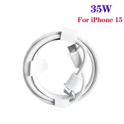 XJ-98 2 pezzi 1 m 35 W USB-C / Tipo C a Tipo C Cavo dati di ricarica rapida per iPhone serie 15 / serie iPad, 35W (2pcs)